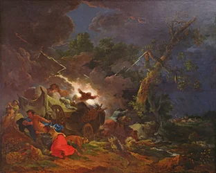 Bauern von einem Sturm überrascht, ca. 1770